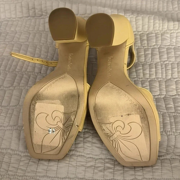 Franco Sarto Ivory Open Toe Platform Sandals Size 8 GUC - Picture 4 of 5